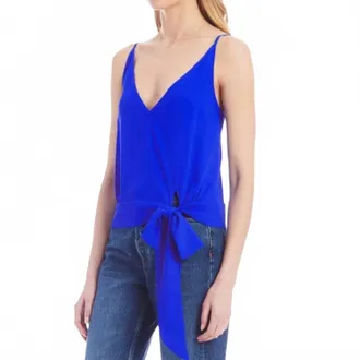Amanda Uprichard Yara Cami Top In Cobalt