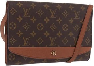 Louis Vuitton Pre-owned Monogram Canvas Schoudertas - Dames - Vintage Schoudertas - Bruin - ONE Size - Leer - Vintage