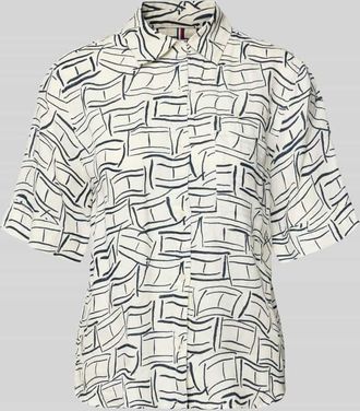 Tommy Hilfiger Loose Fit Leinenbluse mit Brusttasche in Ecru, Gr&ouml;&szlig;e XL