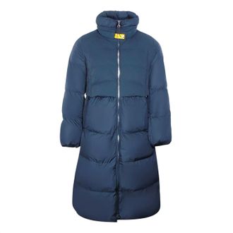 Parajumpers Womens Eyma Long Down Jacket In Blue Navy