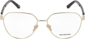 Balenciaga Glasses, male, Yellow, Size: 55 MM Bb0249O Round Eyeglasses