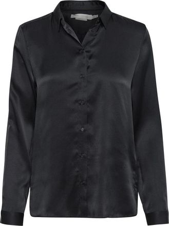 Inwear Zwarte Premium Zijden Shirt - Leonore - Dames - Overhemden - Zwart - M - Overhemden