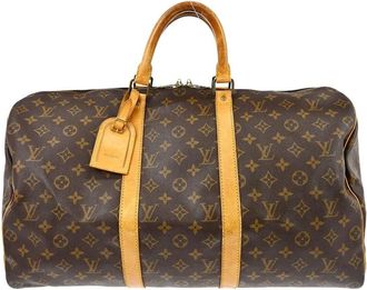 Louis Vuitton Pre-owned Weekend Bags, female, Brown, Size: ONE SIZE Pre-owned Keepall 55 Travel Bag