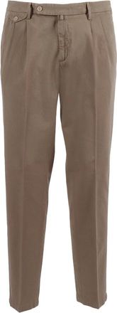 BRIGLIA 1949 Slim-fit Broeken - Heren - Slim Fit Broeken - Bruin - XL - Leer - Broeken