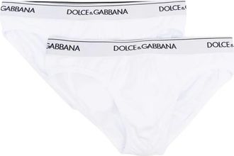 Dolce & Gabbana Two-Pack Of Stretch Cotton Mid-Rise Briefs