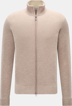 Braun Hamburg Men - Cashmere Strickjacke beige meliert