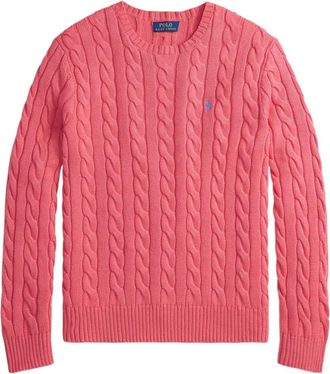 Polo Ralph Lauren cable-knit embroidered sweater - Pink