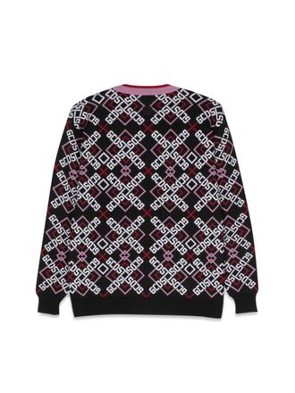GCDS Virgin Wool Blend Cardigan - Multicolor