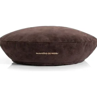 Mani&egrave;re De Voir Anya Suede Beret in Brown at Nordstrom