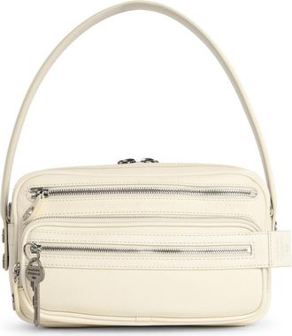 Acne Studios Camero Party wei&szlig;e Lear-Schultertasche