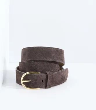 Talbots Suede Belt - Dark Chocolate - Medium Talbots