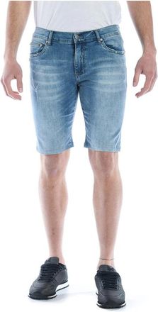 Daniele Alessandrini Shorts - Heren - Denim shorts - Blauw - W40 - Katoen - Korte Broeken