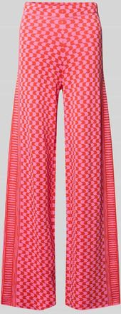 Suncoo Flared Cut Hose aus Viskose-Mix im Allover-Look Modell JONAS in Pink, Gr&ouml;&szlig;e XS