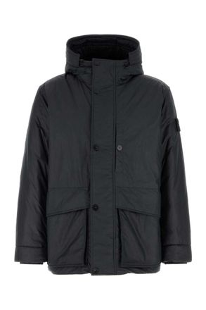 Stone Island Navy Blue Hood Parka Jacket