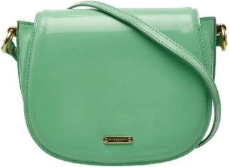 Burberry Pre-owned Cross Body Bags, female, Green, Size: ONE SIZE Pre-owned Leather Cross Body Bag