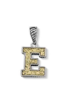 Samuel B. Two-Tone Initial Pendant in Silver/gold E at Nordstrom Rack