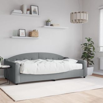 vidaXL Vidaxl - Sof&aacute; Cama Con Colch&oacute;n Tela Gris Claro 100x200 Cm