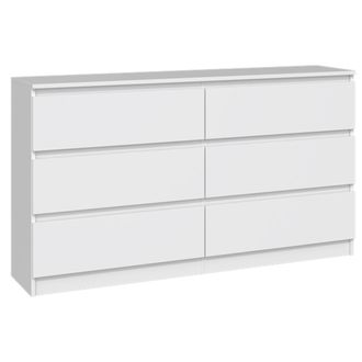 Selsey Selsey - Malwa - C&oacute;moda De Seis Cajones -138 Cm - Blanco