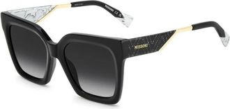 Missoni Rechthoekige Zonnebril - Dames - Zonnebrillen - Zwart - 54 MM - Accessoires