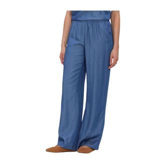 Minus Msmirja Mid Waist Pant - Dames - Broeken - Blauw - Maat: M Denim