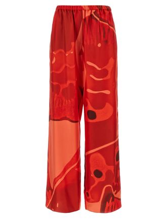 Ferragamo Multicolor Silk Casual Womens Pants