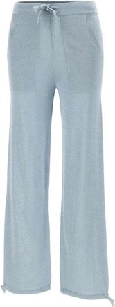 KANGRA Gebreide Joggingbroek - Dames - Straight fit broeken - Blauw - S - Broeken