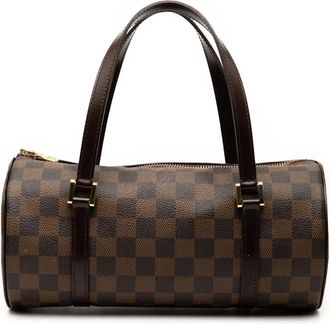 Louis Vuitton Borsa a mano Papillon 26 in tela Damier Eb&egrave;ne 2005 - Marrone