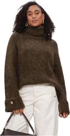 Ibana Kianna Turtleneck - Dames - Coltruien - Groen - XS - Wol - Truien & Vesten