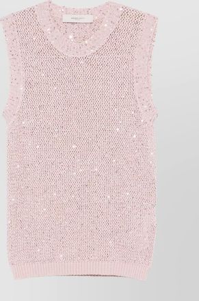 Golden Goose ribbed sequin-embellished crew-neck top