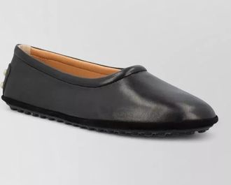 Tod's leather ballerina shoes metal studs sole