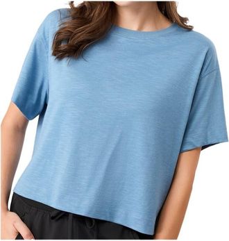 Mandala Boxy Tee T-Shirt für Damen | blau
