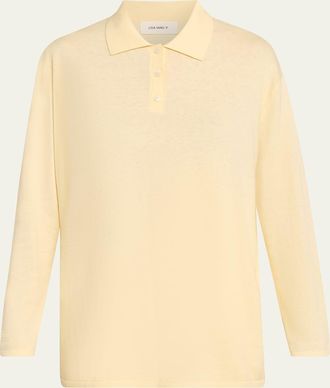Lisa Yang Caisa Cotton-Cashmere Knit Polo Sweater