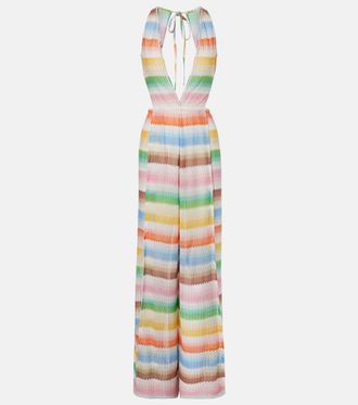 Missoni Mono de lam&eacute; con espalda abierta en zigzag