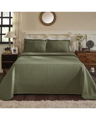 Superior Jacquard Matelasse Cotton Medallion Bedspread Set