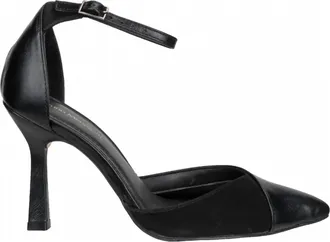 Bruno Menegatti Womens Leather Dress Sandal With Ankle Strap In Black
