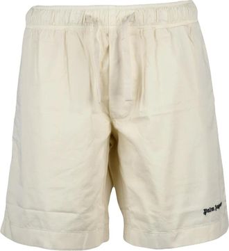 Palm Angels Korte Broeken, Heren, Beige, S, Katoen, Casual Shorts