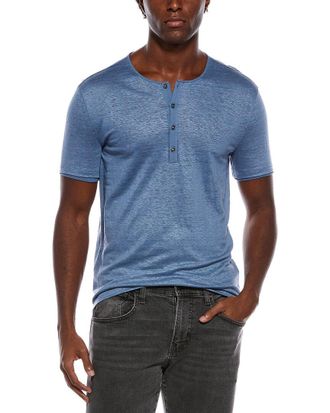 John Varvatos Bleecker Regular Fit Linen Henley