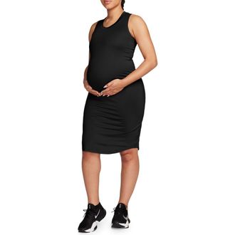 Nike Dri-FIT Sleeveless Knit Maternity Dress in Black at Nordstrom Rack, Size X-Small