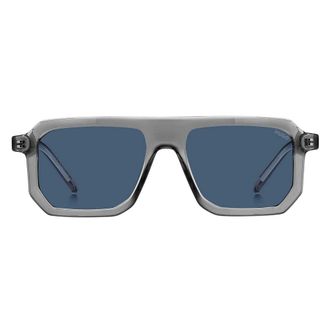 HUGO BOSS Hugo Heren Zonnebril Met Platte Bovenkant (Grijs)