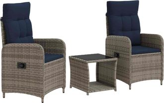 vidaXL Conjunto De Sof&aacute;s De Jard&iacute;n 3 Uds. Vidaxl