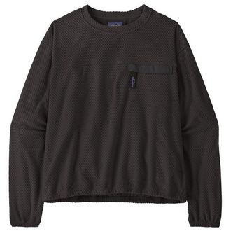 Patagonia Textured Fleece Crewneck Fleecepullover f&uuml;r Damen | schwarz