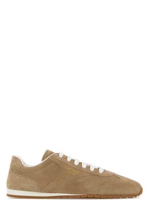 Prada Beige Suede Sneakers