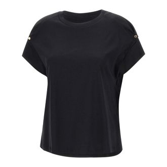 Elena Miro T-Shirts, female, Black, Size: 2XL Crew-neck T-shirt
