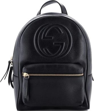 Gucci Soho Chain Leather backpack - Zwart