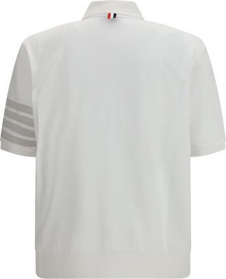 Thom Browne Mens Cotton Polo White Shirts T-shirts And Polos