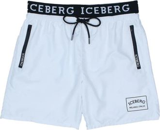 Iceberg Merkelastisch herenkostuum - Heren - Strandmode - Wit - S - Polyester - Badmode