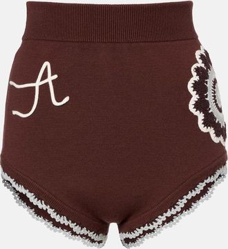 Alemais Alémais Shorts in crochet di misto lana