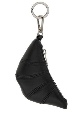 Christophe Lemaire Croissant Mini Leather bag Charm - Black - One Size