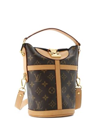 Louis Vuitton Borsa a secchiello Duffle in tela con monogramma - Marrone