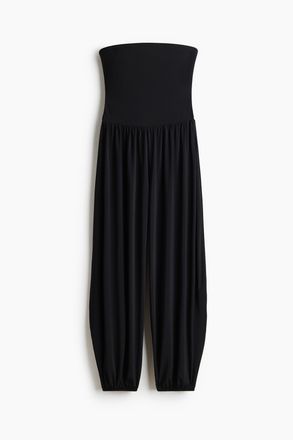 H&M Bandeau-Jumpsuit mit Balloon Leg - Schwarz